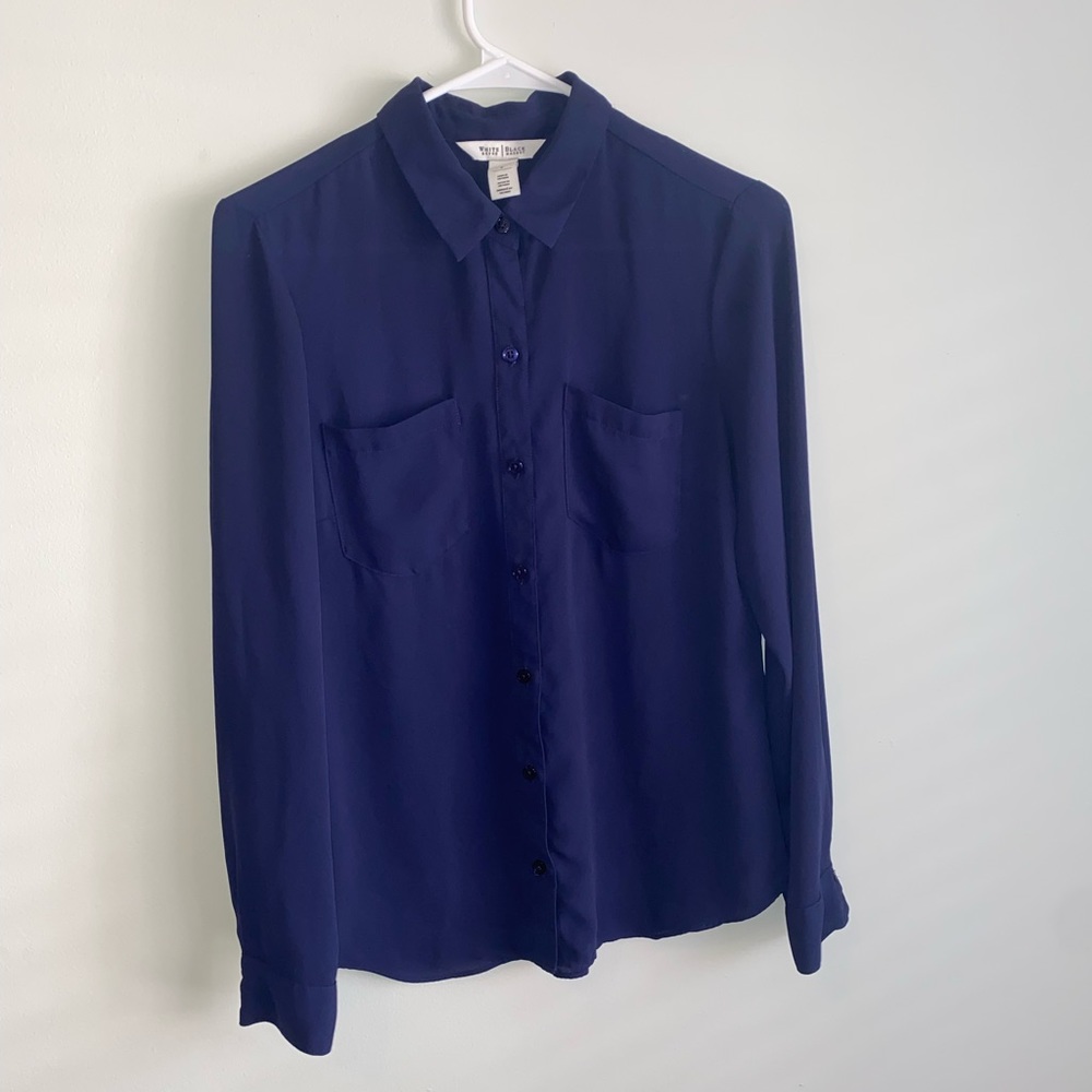 Navy Blue Blouse